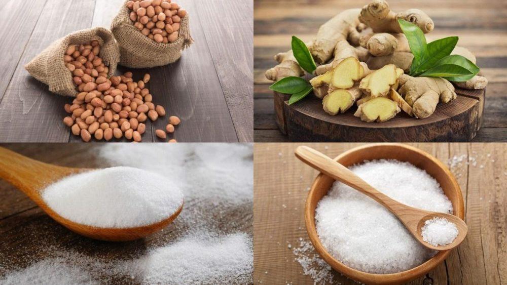 Nguyên liệu món ăn đậu phộng ngào đường