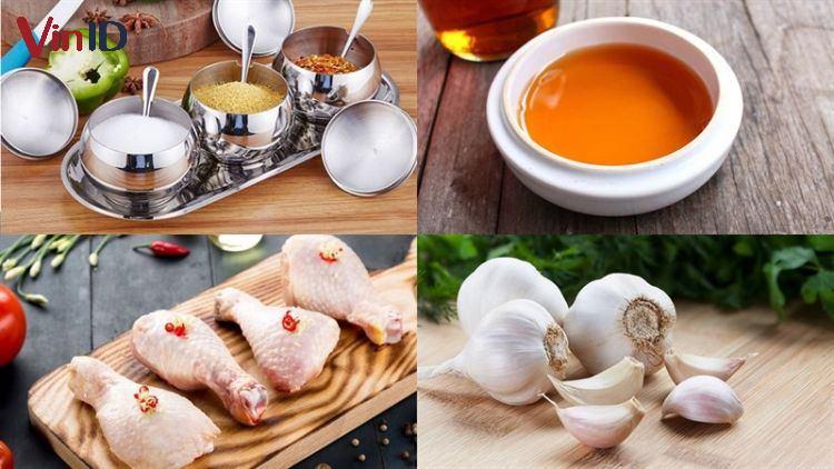 Nguyên liệu cho gà rán không tẩm bột