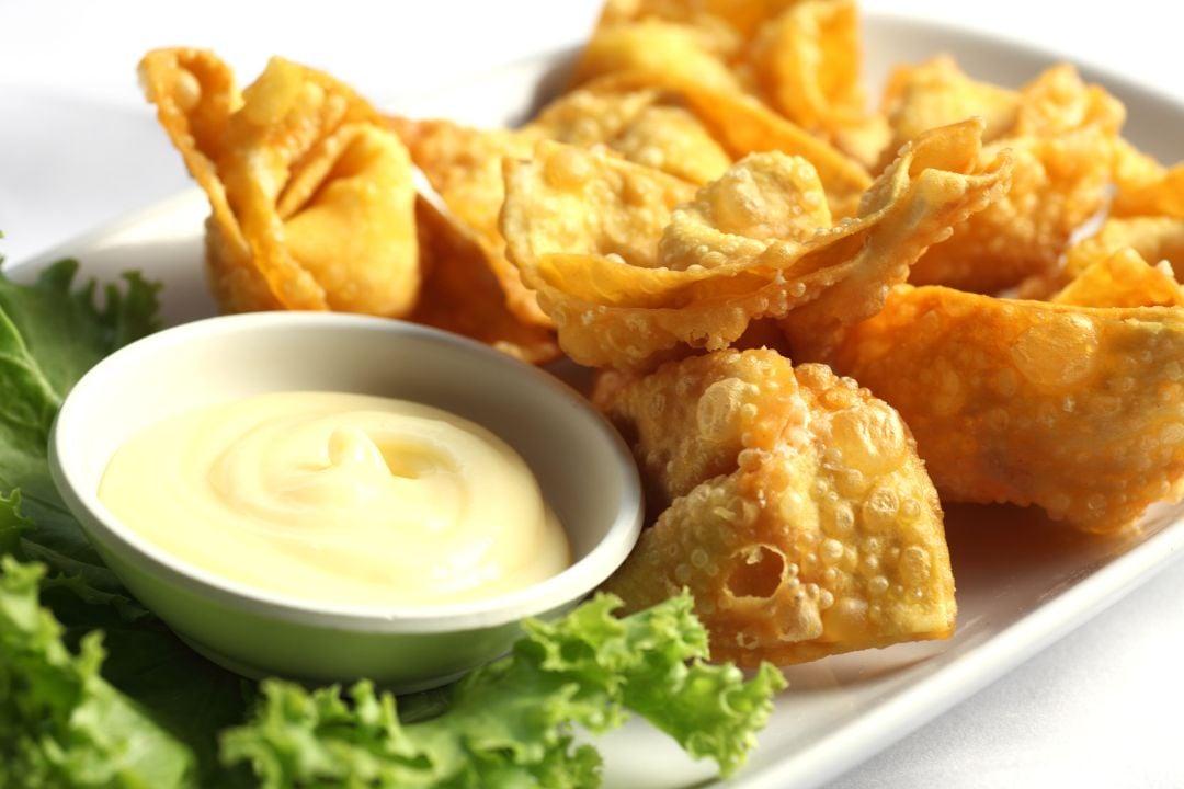 Hoàn thành hoành thánh nhân đậu xanh