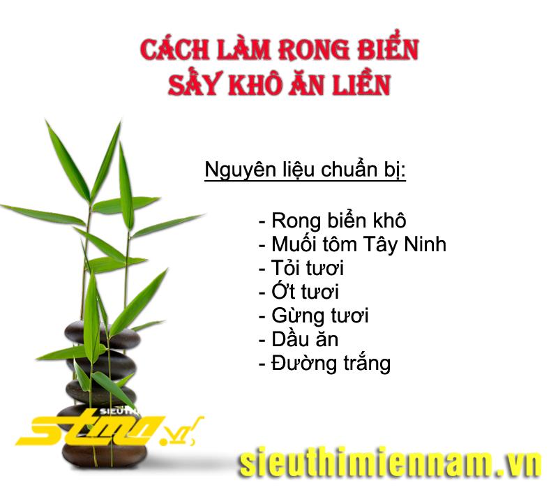 cách làm rong biển sấy khô ăn liền